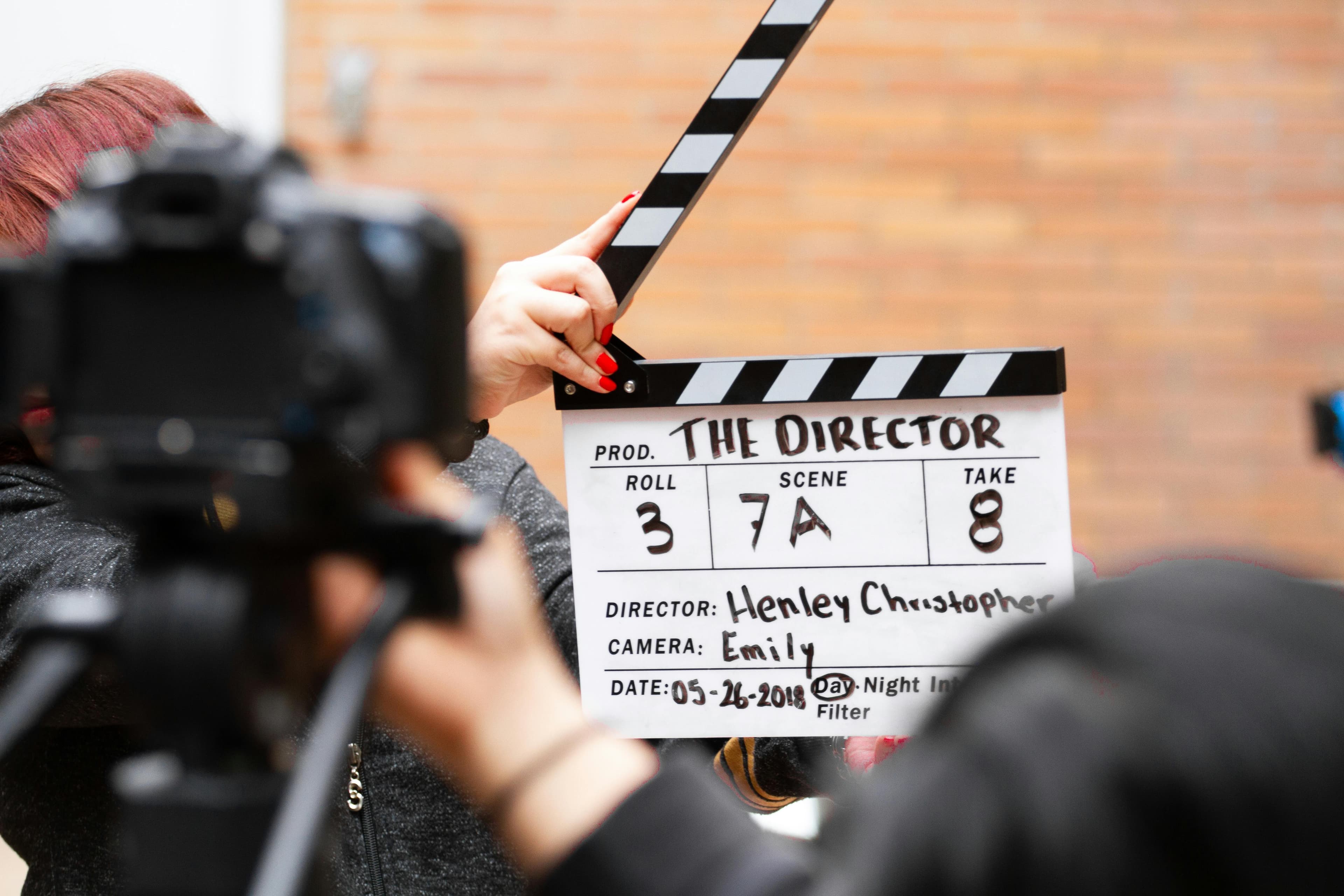 Director with clapperboard